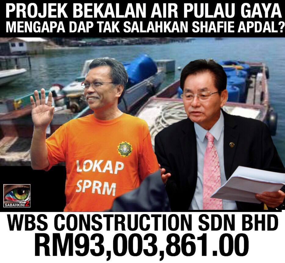 RM100 juta Projek bekalan air Pulau Gaya gagal mengapa Ahli Parlimen DAP Sabah tidak salahkan Shafie Apdal?