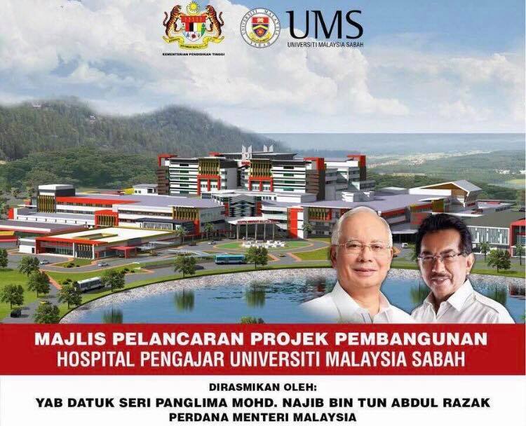 Jasa BN Bina Hospital UMS manakala Warisan curi duit UMS RM43 juta!