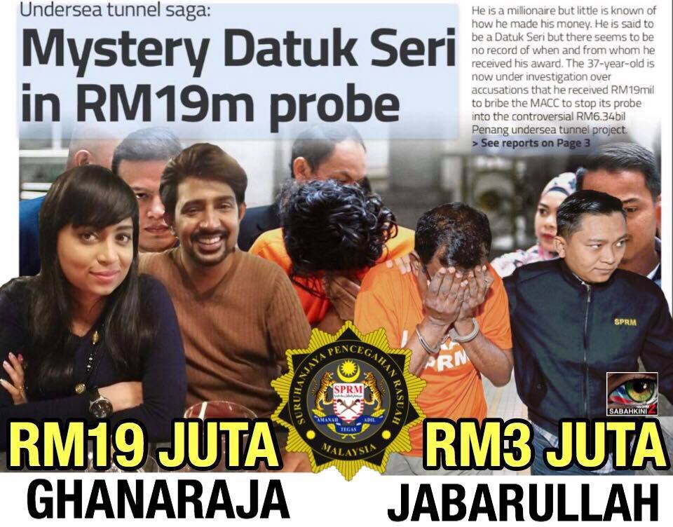 RM3 juta Jabarullah Kadersah menambahkan risau Lim Guan Eng