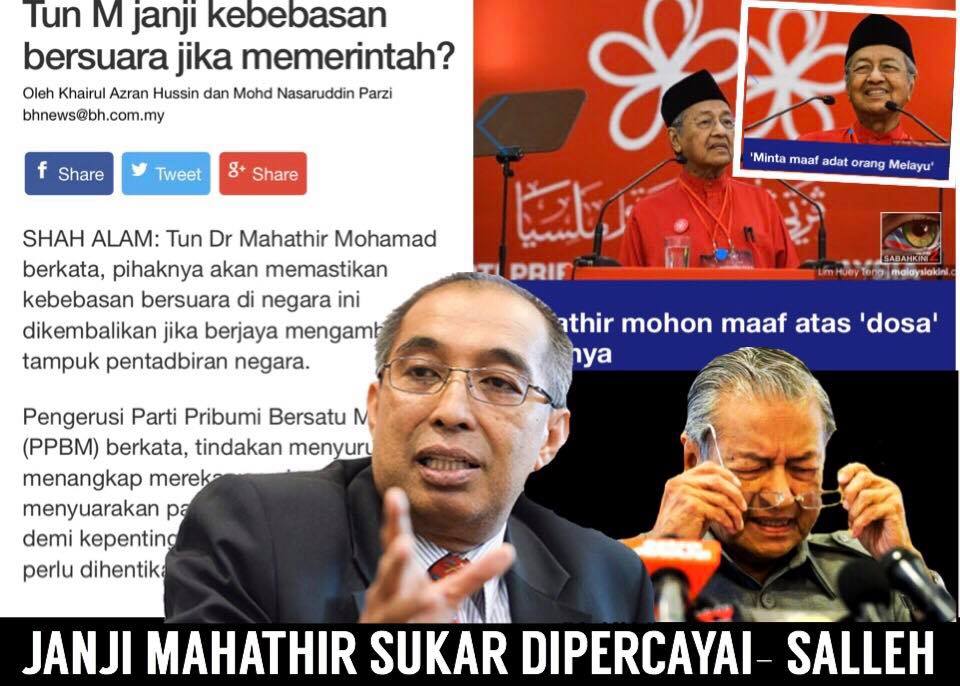 Janji Mahathir Sukar Dipercayai - Salleh