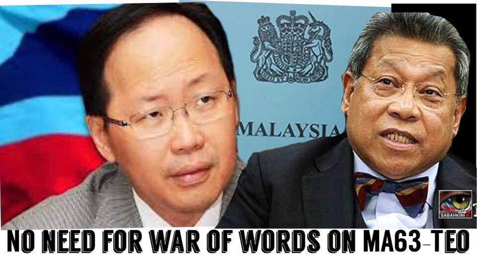 No need for war of words on MA63-Teo