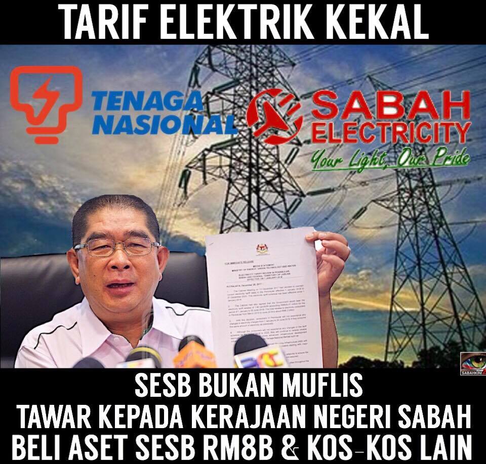 Tarif elektrik kekal Maximus tawar Kerajaan Negeri Sabah beli aset SESB lebih RM8bilion