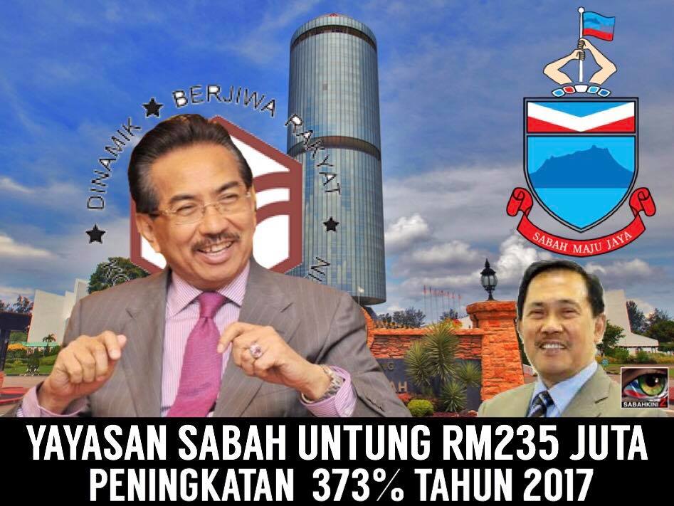 Yayasan Sabah terus cemerlang di bawah Musa Aman: Untung naik 373 peratus tahun 2017