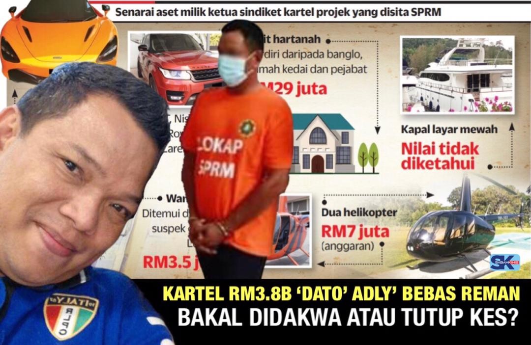 Kartel RM3.8b 'Dato' Adly' bebas reman, bakal didakwa atau tutup kes?