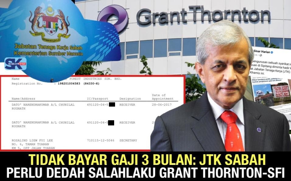 Tidak bayar gaji 3 bulan: JTK Sabah perlu dedah salahlaku Grant Thornton- SFI 