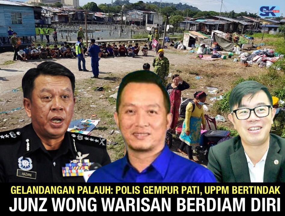 Gelandangan Palauh: Polis gempur PATI,  UPPM bertindak, Junz Wong berdiam diri 