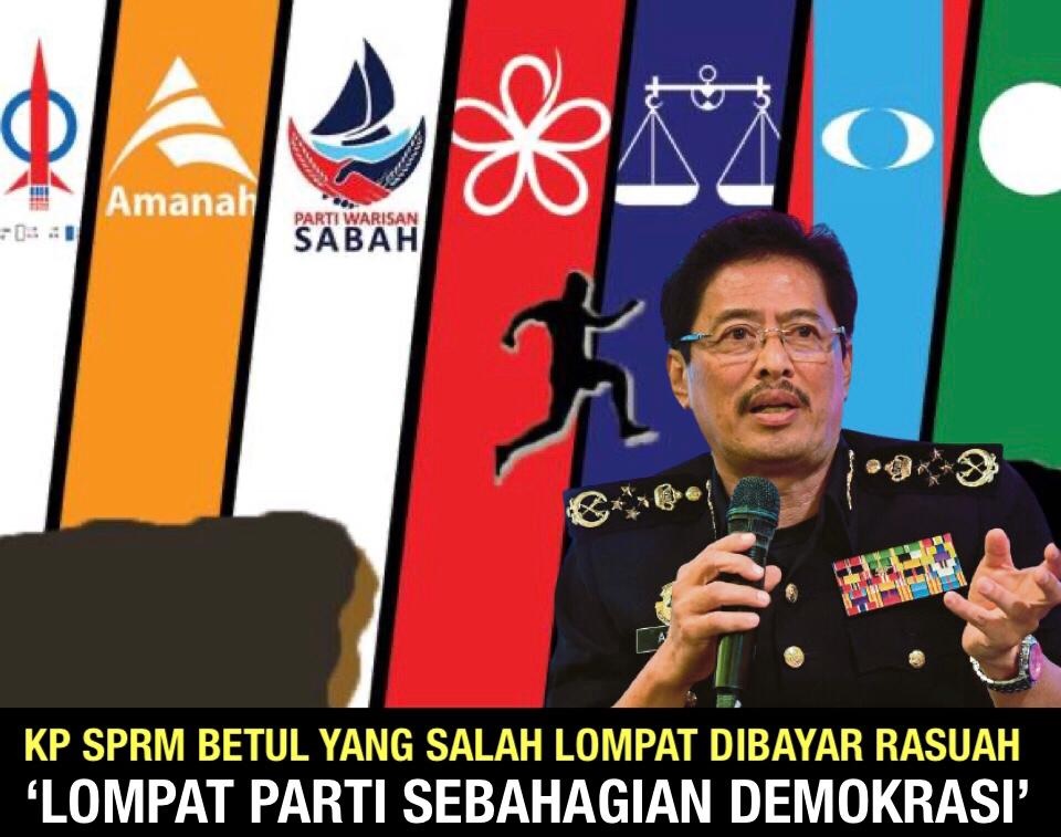 Lompat parti sebahagian demokrasi, KP SPRM betul yang salah lompat dibayar rasuah