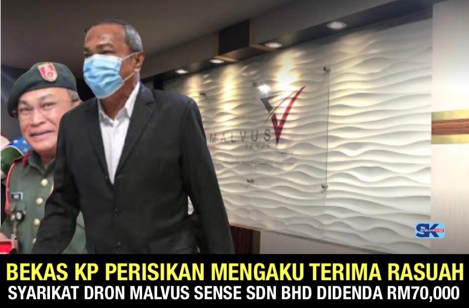 Bekas KP Perisikan mengaku terima rasuah daripada syarikat dron Malvus Sense Sdn Bhd didenda RM70,000 