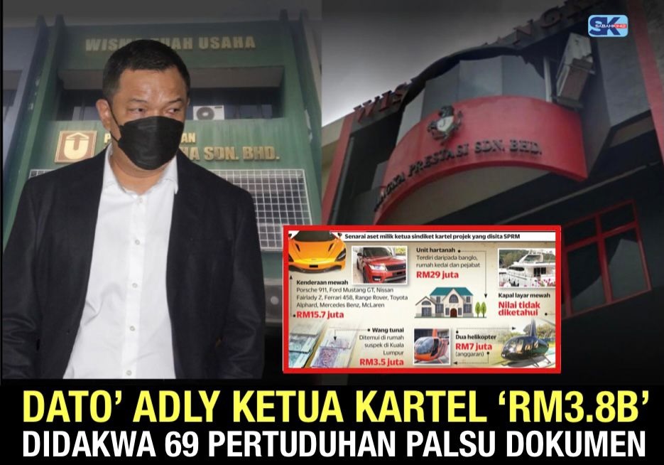 Selepas dimurka Sultan, SPRM dakwa Ketua Kartel 'RM3.8B' Dato' Adly 69 pertuduhan palsukan dokumen!
