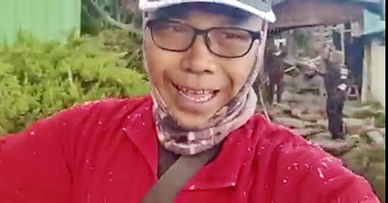 Fenomena salji turun di Gunung Kinabalu