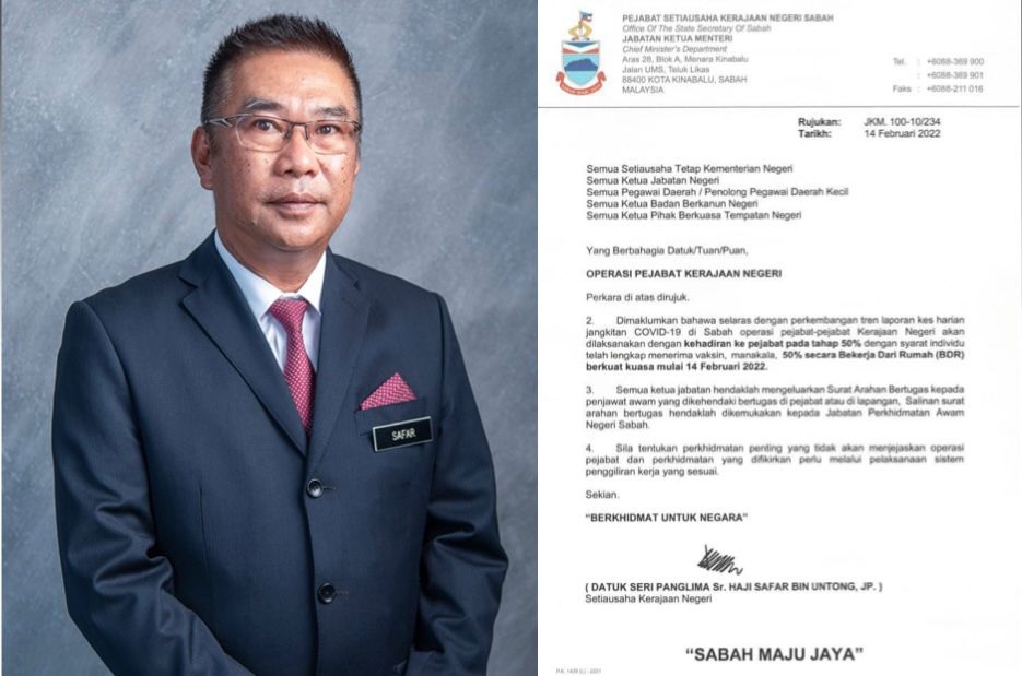 Pejabat Kerajaan Sabah beroperasi 50% Kapasiti