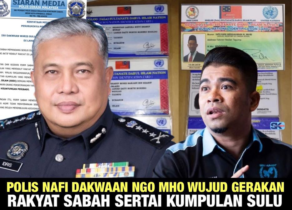 Polis nafi dakwaan NGO MHO wujud gerakan rekrut rakyat Sabah sertai Kumpulan Sulu