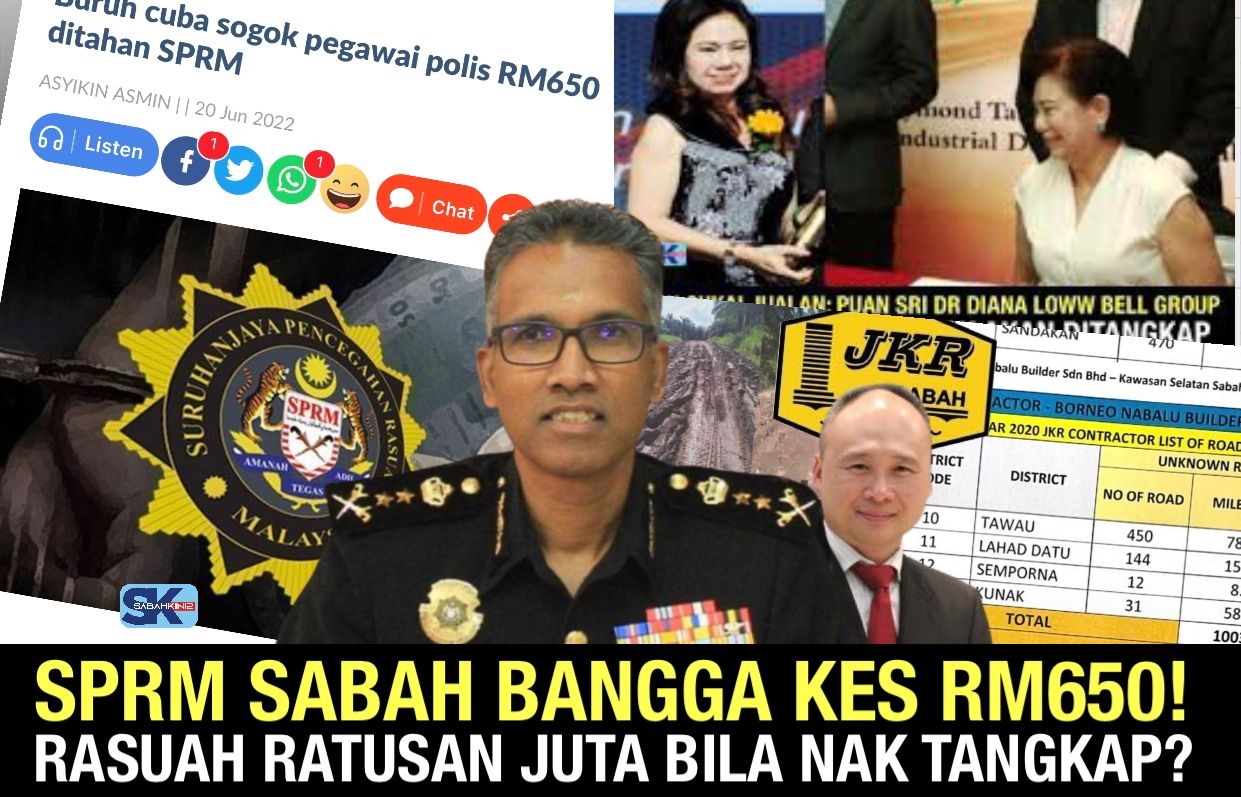 SPRM Sabah bangga kes RM650! Rasuah ‘jalan hantu’, kes Diana Low BELL Group bila nak tangkap?
