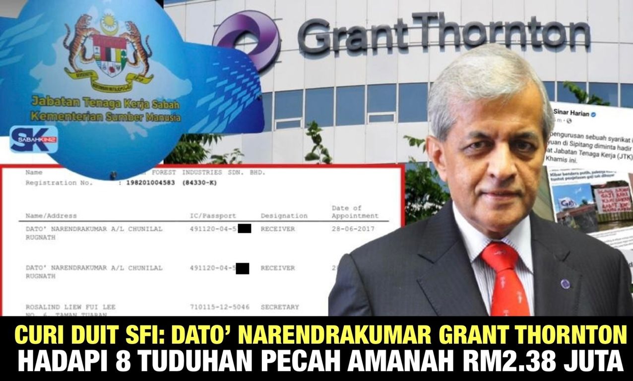 Curi duit SFI: Dato’ Narendrakumar Grant Thornton hadapi 8 tuduhan pecah Amanah RM2.38 Juta