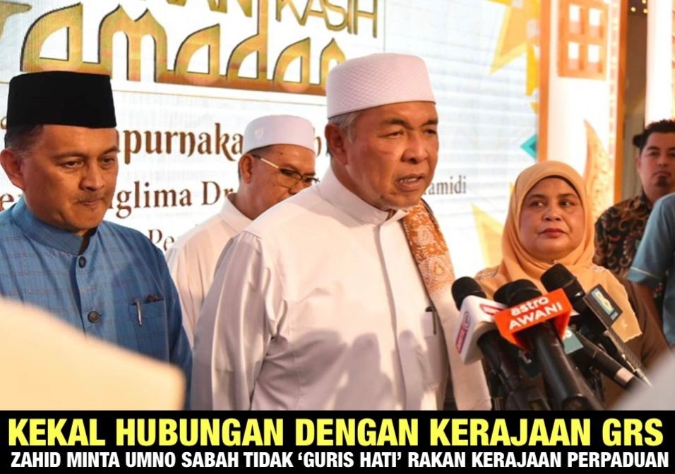 Kekal hubungan dengan Kerajaan GRS, Zahid minta Umno Sabah jangan ‘guris hati’ rakan kerajaan perpaduan