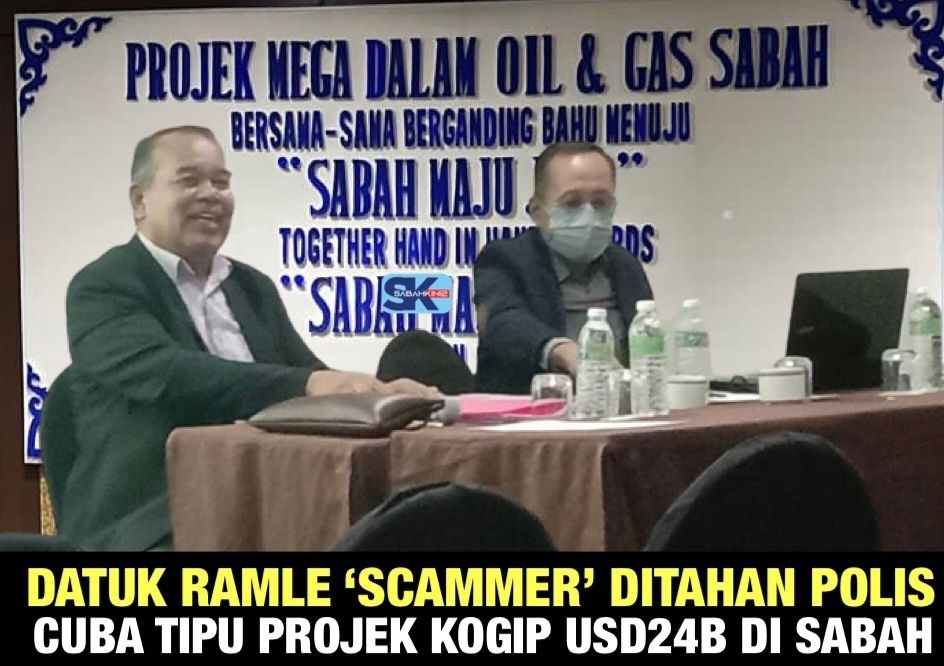 [VIDEO] Datuk Ramle ‘Scammer’ bekas calon Parti Pejuang ditahan polis cuba tipu Projek  KOGIP USD 25B di Sabah 