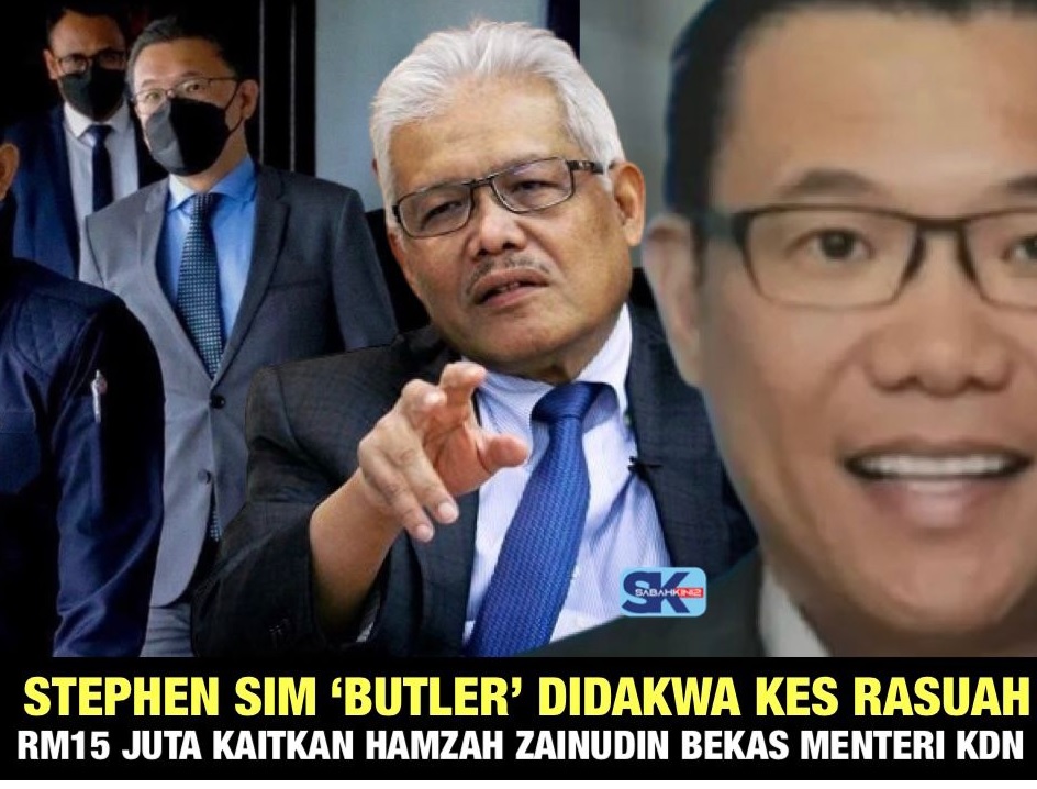Stephen Sim ‘Butler’ didakwa kes rasuah RM15 juta kaitkan Hamzah Zainudin Bekas Menteri KDN 