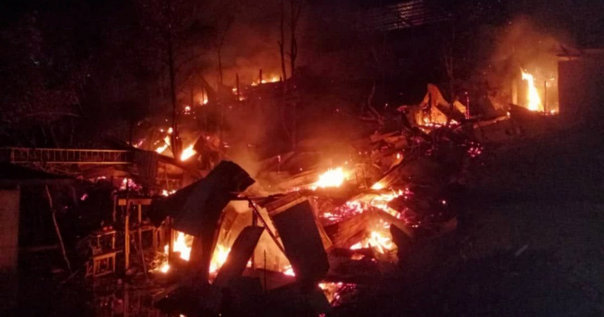 Empat rumah terbakar, enam sekeluarga terpaksa terjun tingkap selamatkan diri